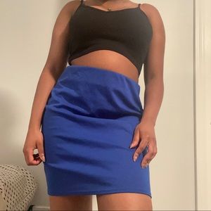 Blue mini skirt
